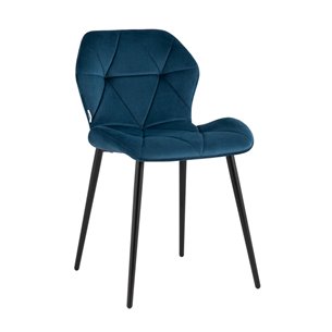 обеденный Эдвин велюр синий ножки металлические