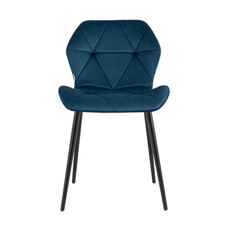обеденный Эдвин велюр синий ножки металлические