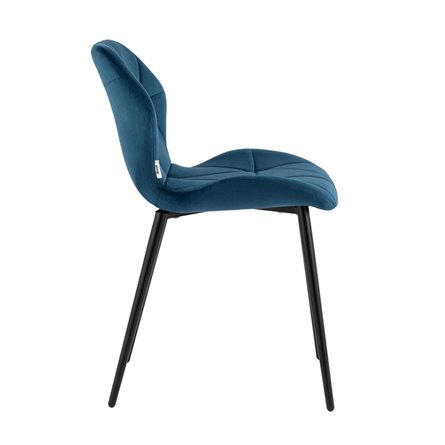 обеденный Эдвин велюр синий ножки металлические