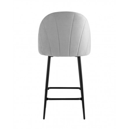 Логан велюр светло-серый ножки металл черный