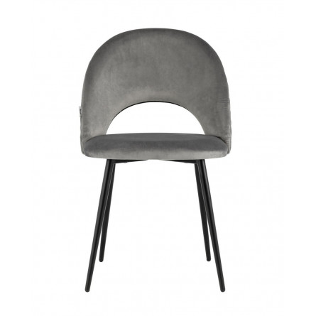 Меган NEW велюр с ромбами серый ножки металл черные