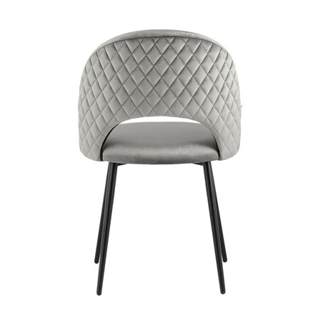 Меган NEW велюр с ромбами серый ножки металл черные