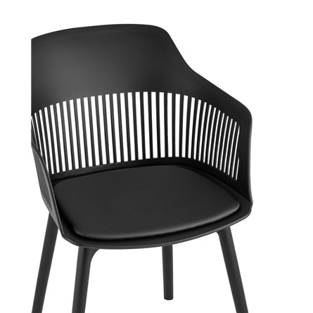 Crocus с подушкой из экокожи пластиковый каркас черный