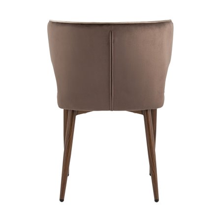 Матео с кантом велюр коричневый ножки дерево