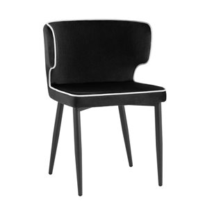 Матео с кантом велюр черный