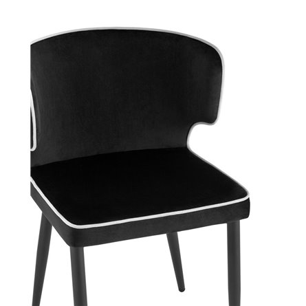 Матео с кантом велюр черный