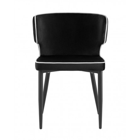 Матео с кантом велюр черный