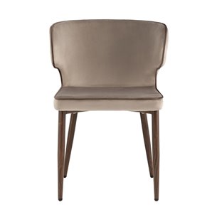 Матео с кантом велюр шампань ножки дерево