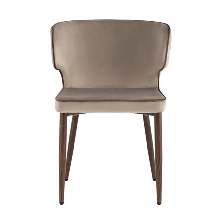 Матео с кантом велюр шампань ножки дерево