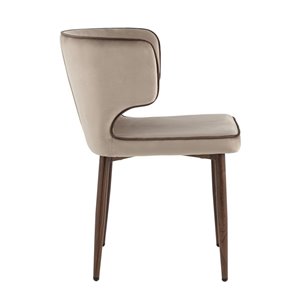 Матео с кантом велюр шампань ножки дерево