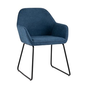 Чак синий обивка ткань на металлических полозьях