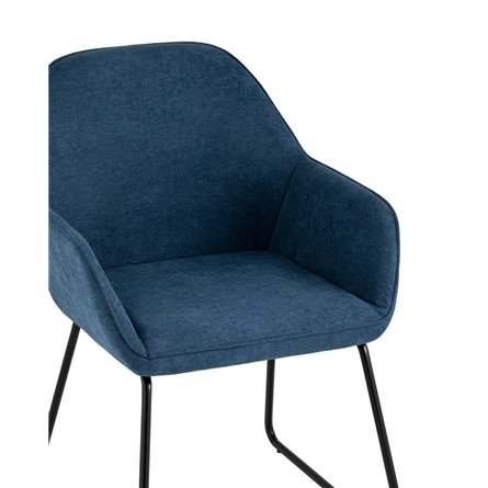 Чак синий обивка ткань на металлических полозьях