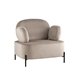 Кэнди с подлокотниками велюр серо-бежевый