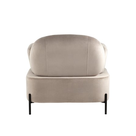 Кэнди с подлокотниками велюр серо-бежевый