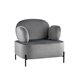 Кэнди с подлокотниками велюр серый