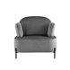 Кэнди с подлокотниками велюр серый
