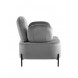 Кэнди с подлокотниками велюр серый