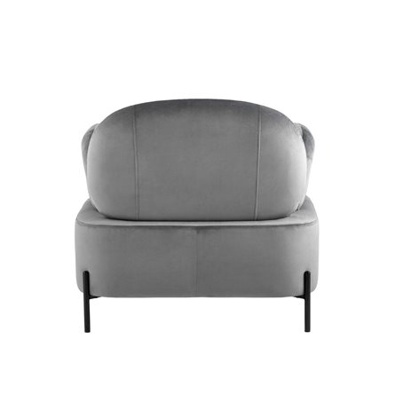 Кэнди с подлокотниками велюр серый