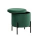 Грейс с ящиком велюр зелёный ножки металл Грейс с ящиком велюр зелёный ножки металл