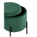 Грейс с ящиком велюр зелёный ножки металл Грейс с ящиком велюр зелёный ножки металл