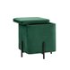 Грейс квадрат с ящиком велюр зелёный ножки металл