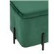 Грейс квадрат с ящиком велюр зелёный ножки металл