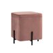 Грейс квадрат с ящиком велюр пыльно-розовый ножки металл