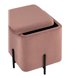 Грейс квадрат с ящиком велюр пыльно-розовый ножки металл