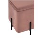 Грейс квадрат с ящиком велюр пыльно-розовый ножки металл