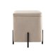 Грейс квадрат с ящиком велюр серо-бежевый ножки металл Грейс квадрат с ящиком велюр серо-бежевый ножки металл