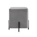 Грейс квадрат с ящиком велюр серый ножки металл Грейс квадрат с ящиком велюр серый ножки металл
