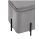 Грейс квадрат с ящиком велюр серый ножки металл Грейс квадрат с ящиком велюр серый ножки металл
