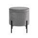 Грейс с ящиком велюр серый на металлических черных ножках Грейс с ящиком велюр серый на металлических черных ножках