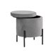 Грейс с ящиком велюр серый на металлических черных ножках Грейс с ящиком велюр серый на металлических черных ножках