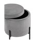 Грейс с ящиком велюр серый на металлических черных ножках Грейс с ящиком велюр серый на металлических черных ножках