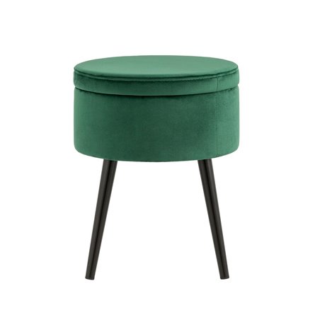 Клайс с ящиком велюр зелёный ножки металл черные