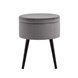 Клайс с ящиком велюр серый ножки металл черные Клайс с ящиком велюр серый ножки металл черные