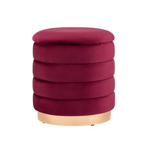 с ящиком Франсис велюр винный с декорированным основанием