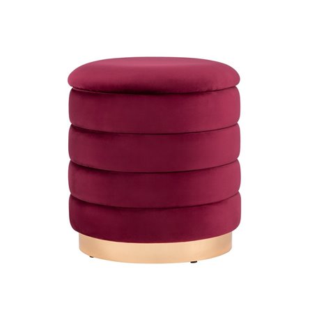 с ящиком Франсис велюр винный с декорированным основанием