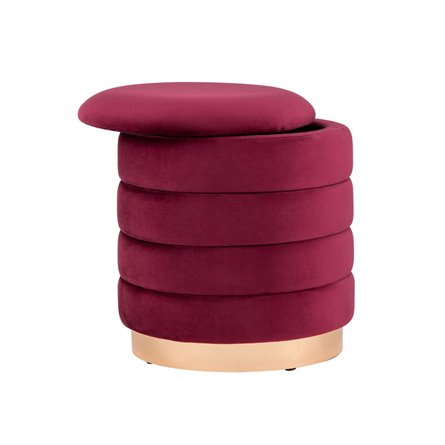 с ящиком Франсис велюр винный с декорированным основанием