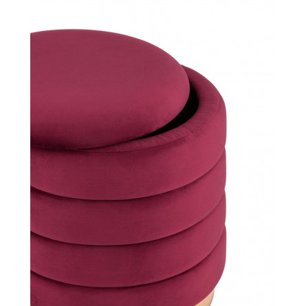 с ящиком Франсис велюр винный с декорированным основанием