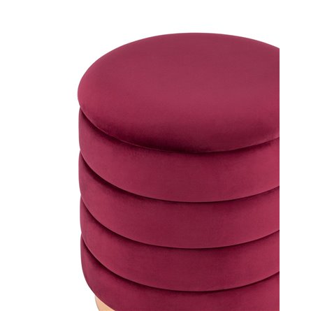 с ящиком Франсис велюр винный с декорированным основанием