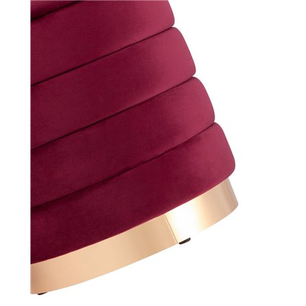 с ящиком Франсис велюр винный с декорированным основанием