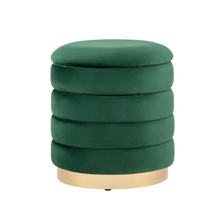 с ящиком Франсис велюр зелёный с декорированным основанием