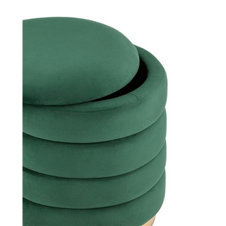 с ящиком Франсис велюр зелёный с декорированным основанием