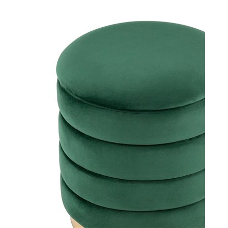 с ящиком Франсис велюр зелёный с декорированным основанием