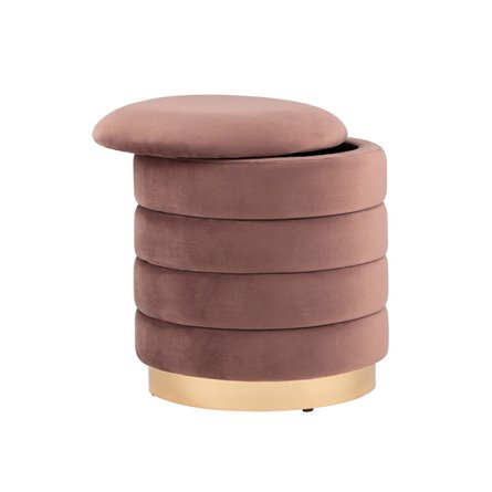 с ящиком Франсис велюр пыльно-розовый с декодированным основанием