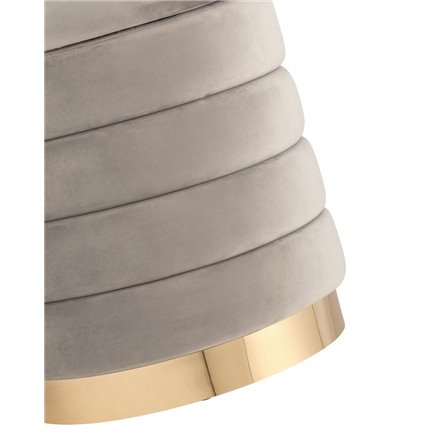 с ящиком Франсис велюр серо-бежевый с декорированным