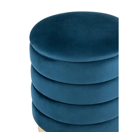 с ящиком Франсис велюр синий с декорированным основанием