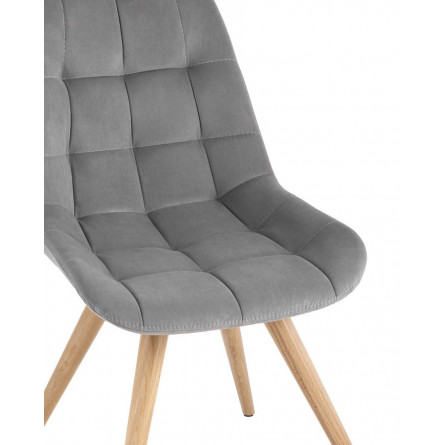 Флекс на деревянных ножках велюр серый